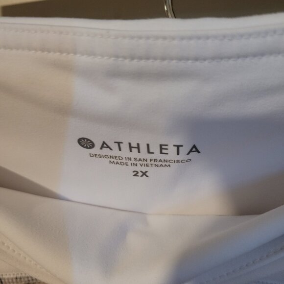 Athleta White Floral Athletic Leggings SZ 2X - Picture 4 of 4